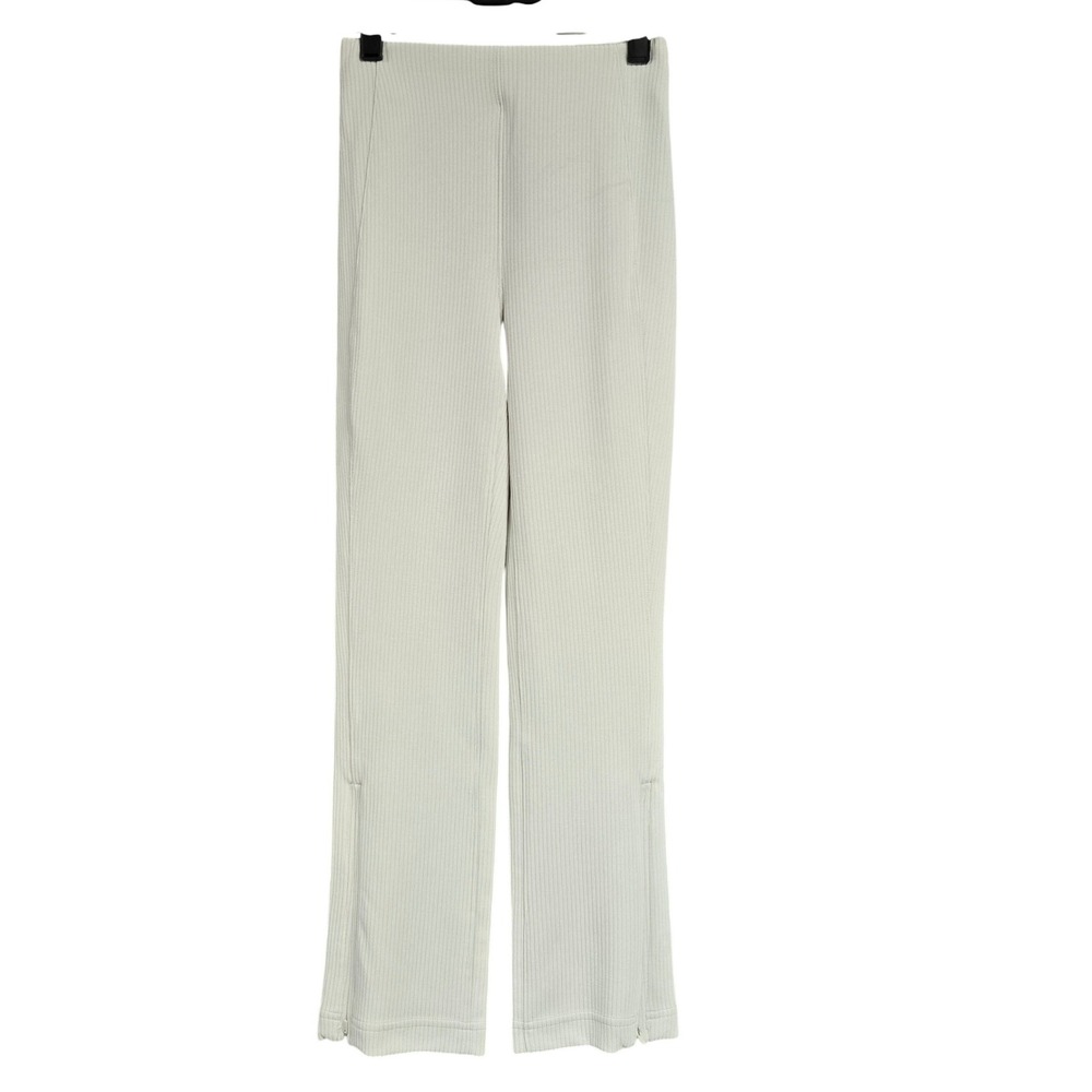 Lululemon Ribbed Softstreme Zip Leg High Rise Crop 25" Bone Beige Size 0